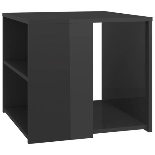 Sidebord 50x50x45 cm konstrueret træ grå højglans