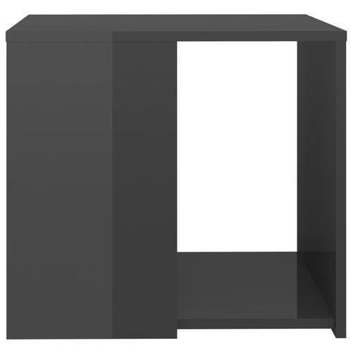 Sidebord 50x50x45 cm konstrueret træ grå højglans