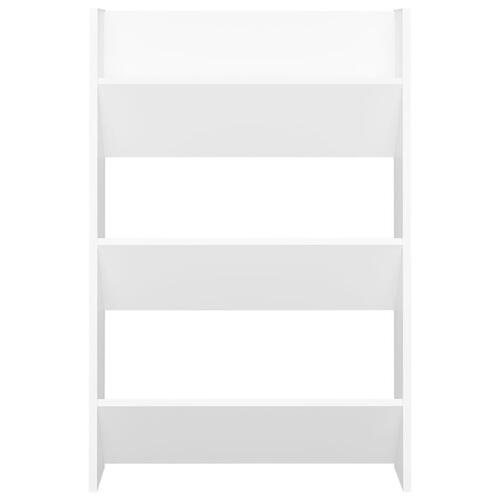 Væghængt skoskab 60x18x90 cm spånplade hvid