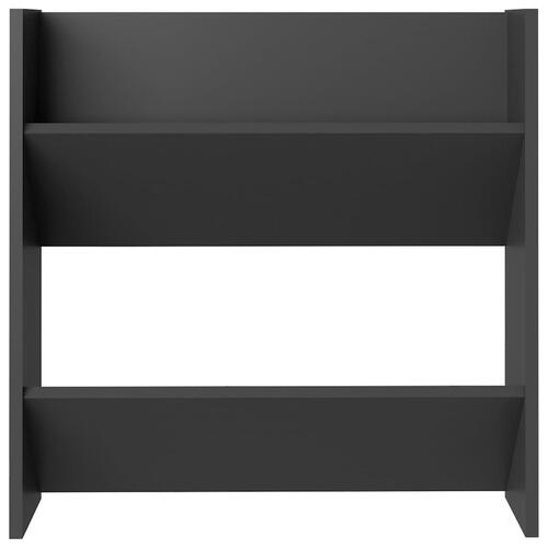 Væghængt skoskab 2 stk. 60x18x60 cm konstrueret træ grå