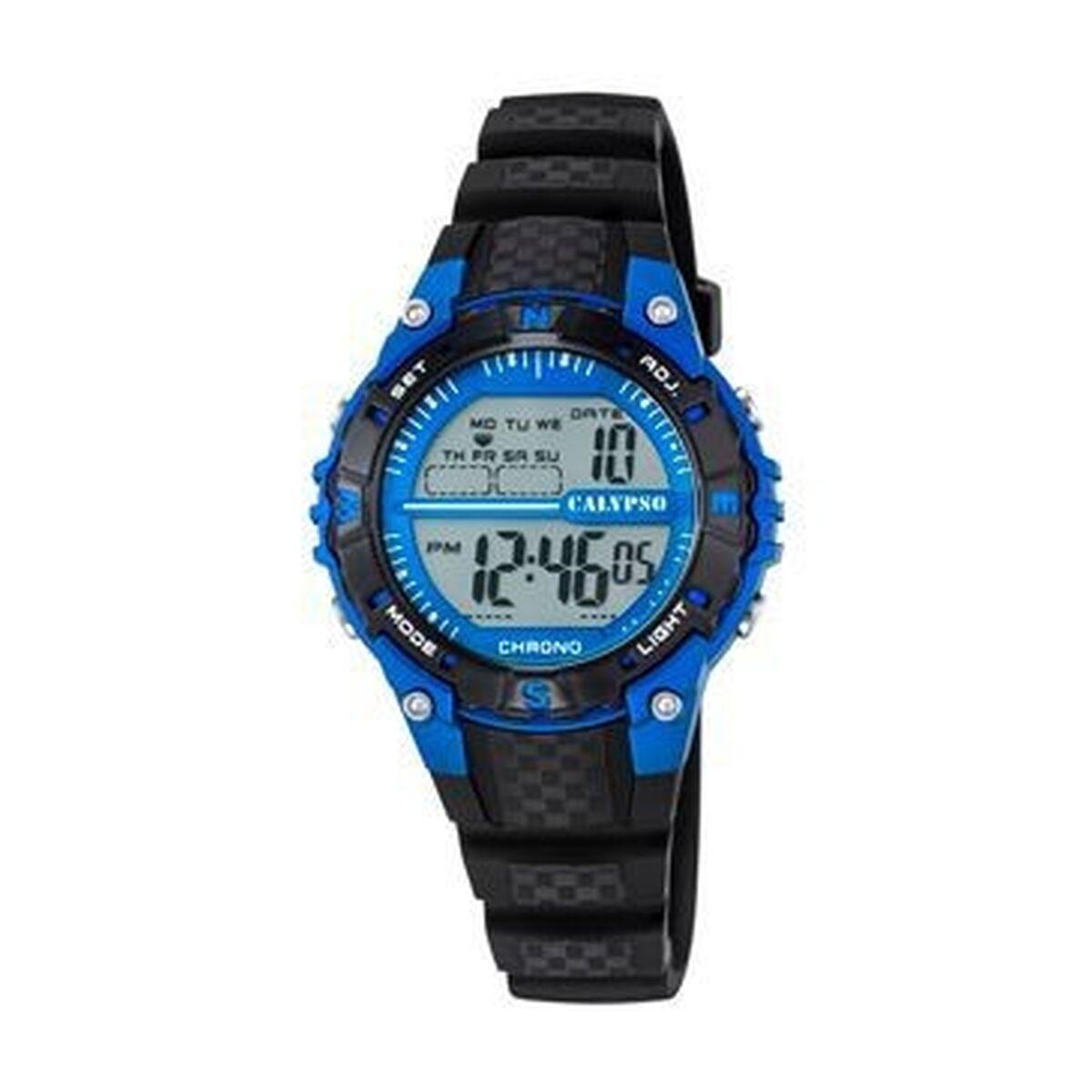 Calypso K5684/5 herreur - sort digital armbåndsur til mænd billede