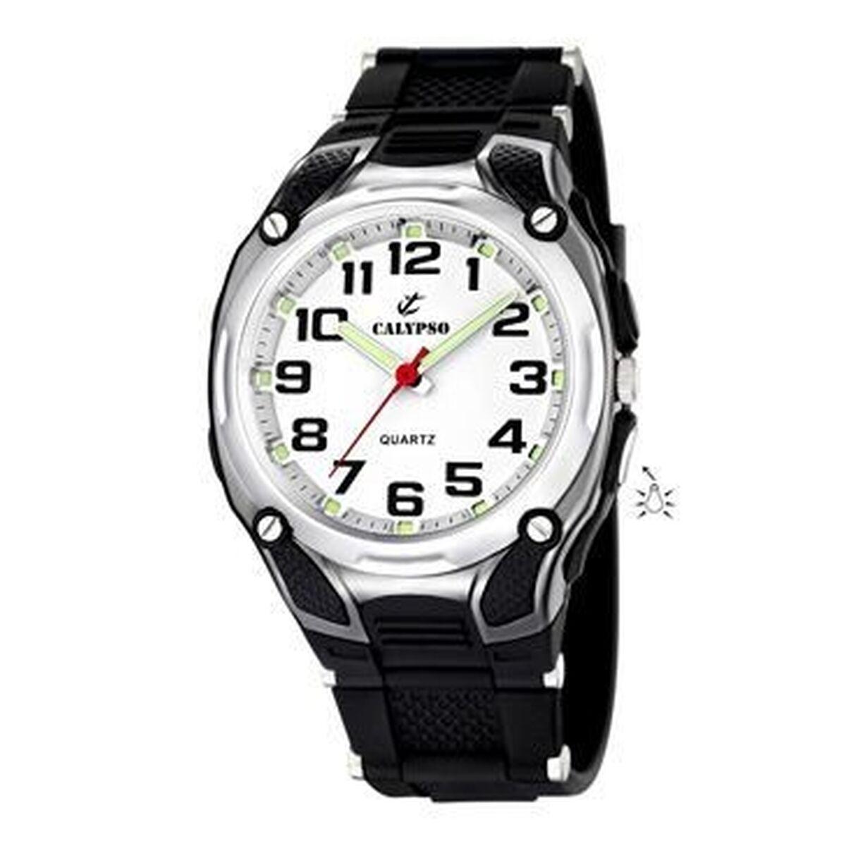 Calypso K5560/4 herreur - sort kvarts armbåndsur til mænd billede