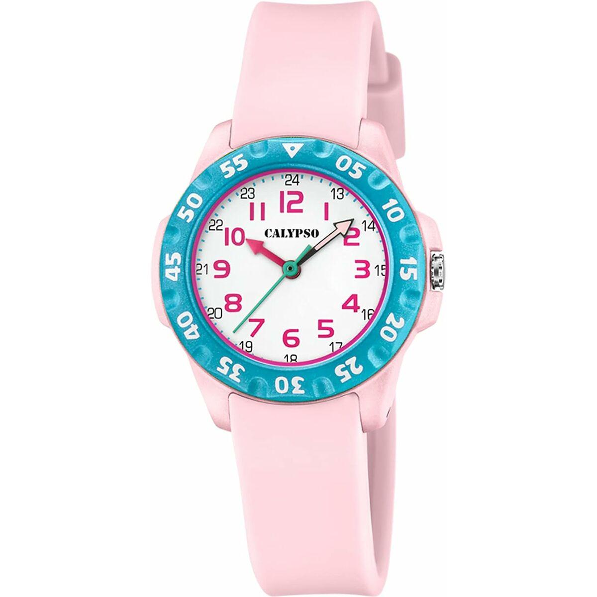 Calypso K5829/2 børneur - armbåndsur i pink med hvid skive billede