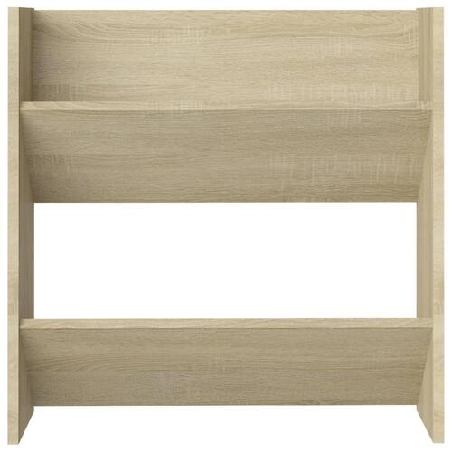 Væghængt skoskab 4 stk. 60x18x60 cm konstrueret træ sonoma-eg