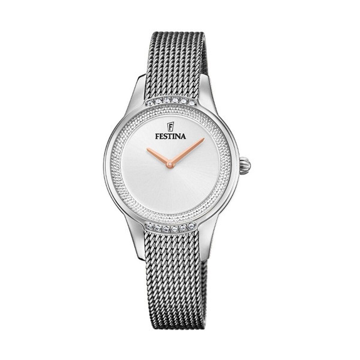 Festina F20494/1 dameur - sølvfarvet armbåndsur i rustfrit stål, 30 mm billede