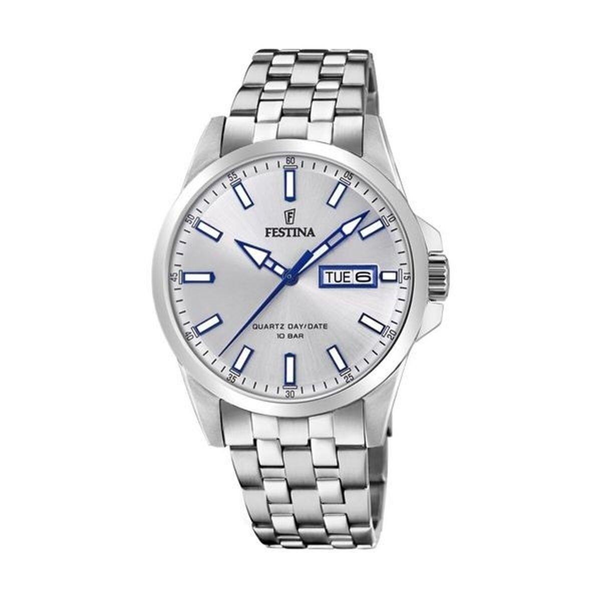 Festina F20357/1 herreur - sølvfarvet armbåndsur til mænd billede