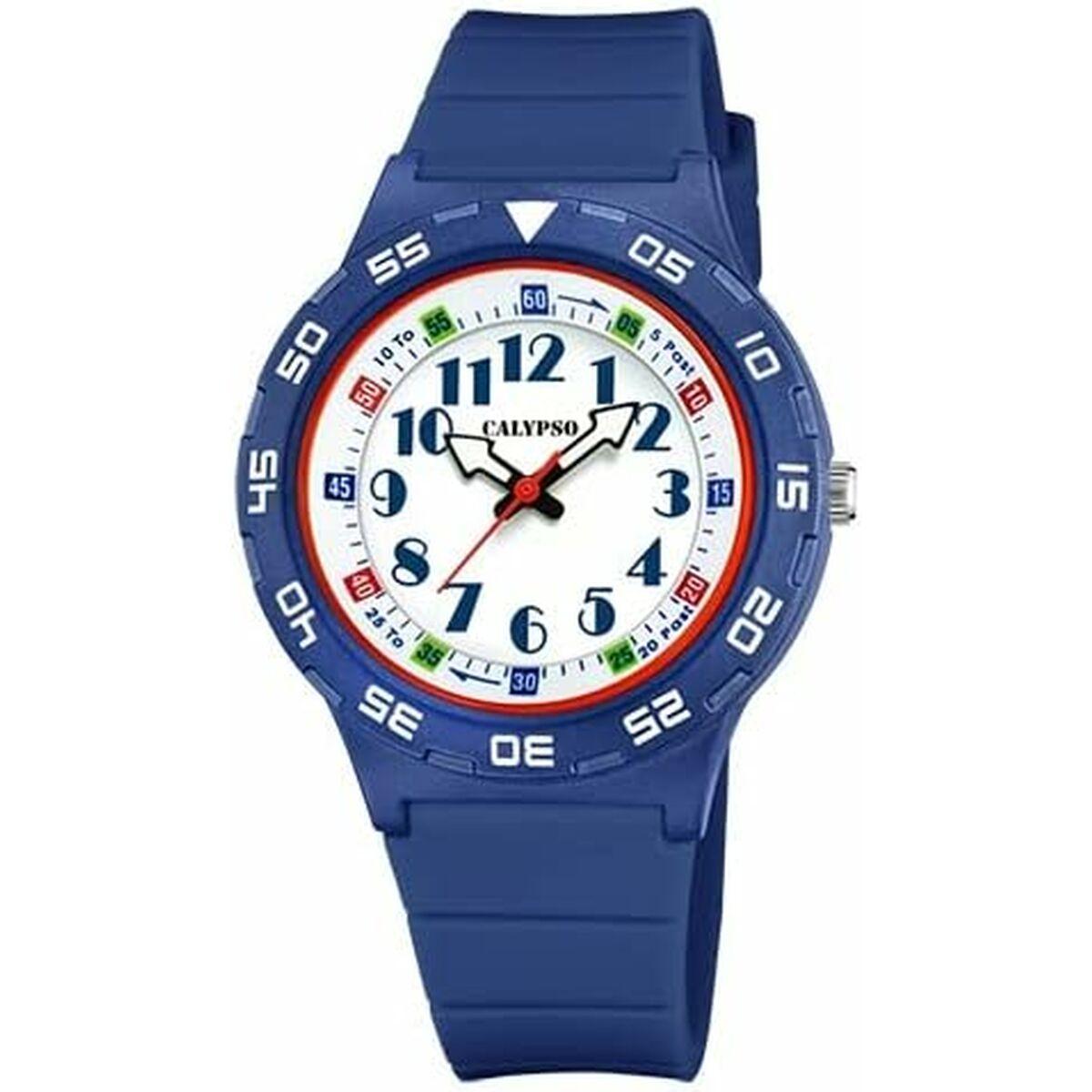 Calypso K5828/5 børneur - armbåndsur i blå/hvid billede