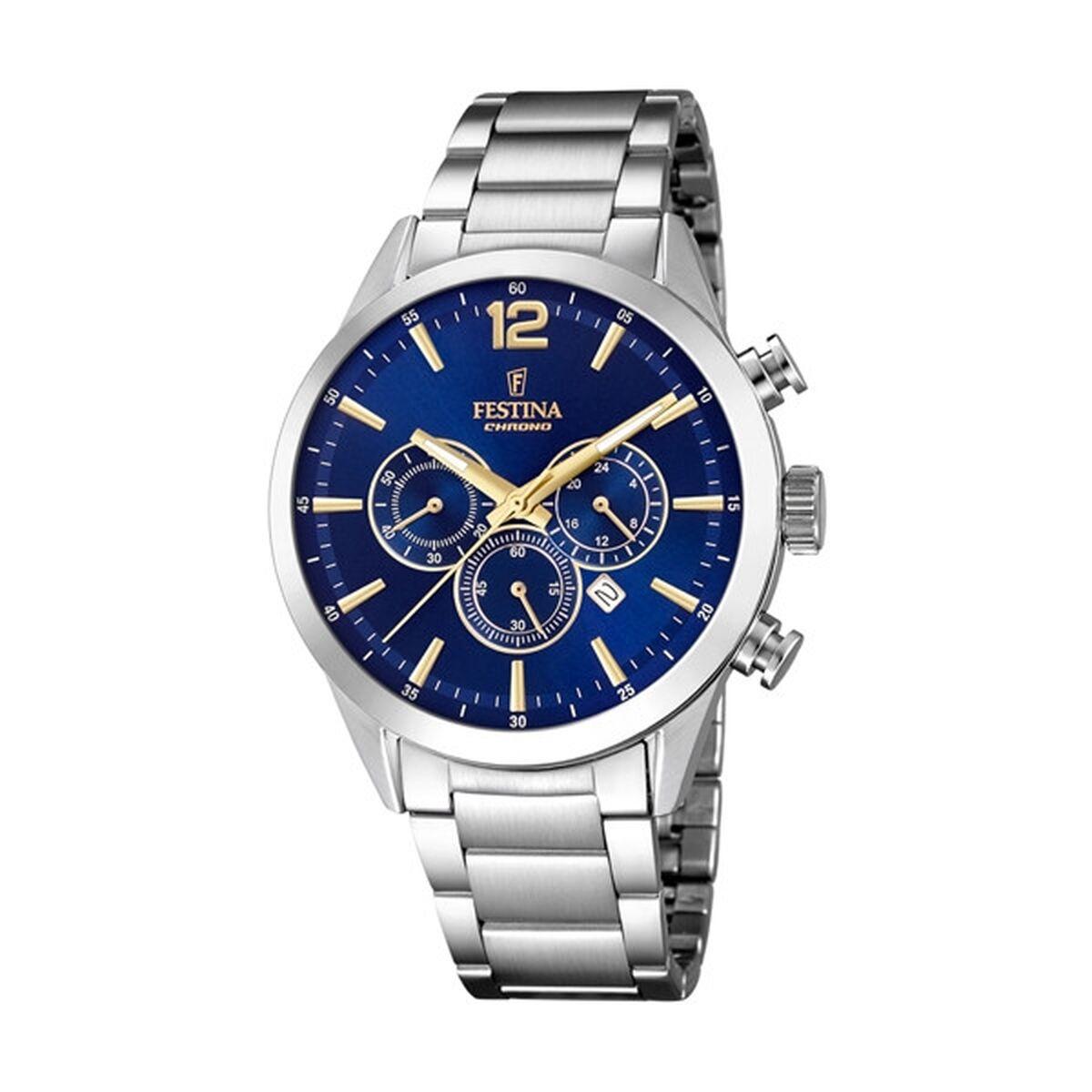 Festina F20343/2 herreur - sølvfarvet stål med blå skive billede