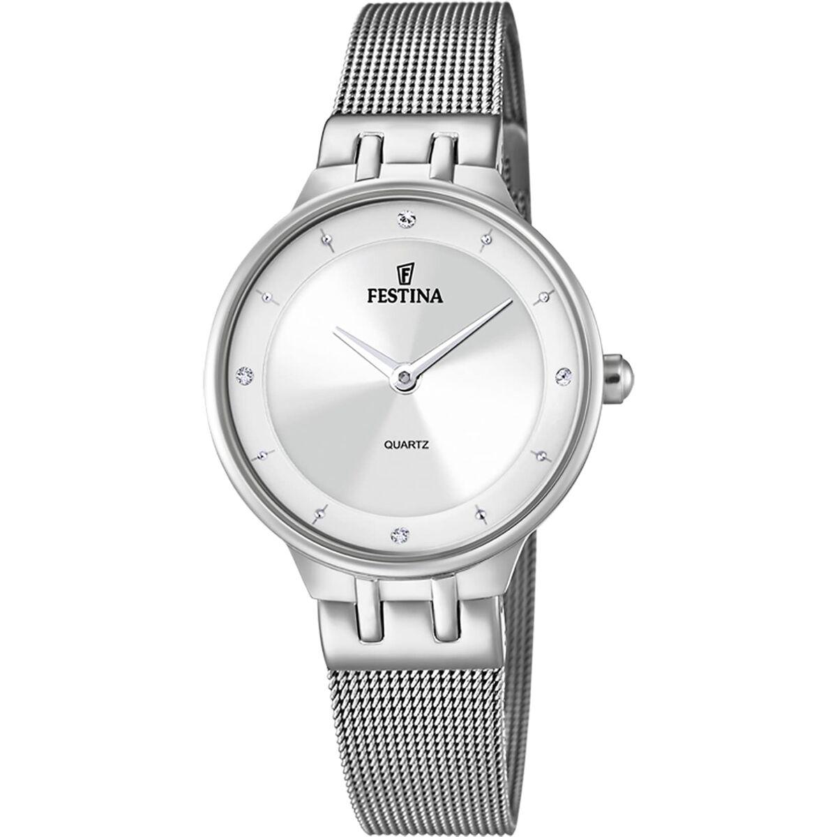 Festina F20597/1 dameur - sølvfarvet armbåndsur i rustfrit stål billede