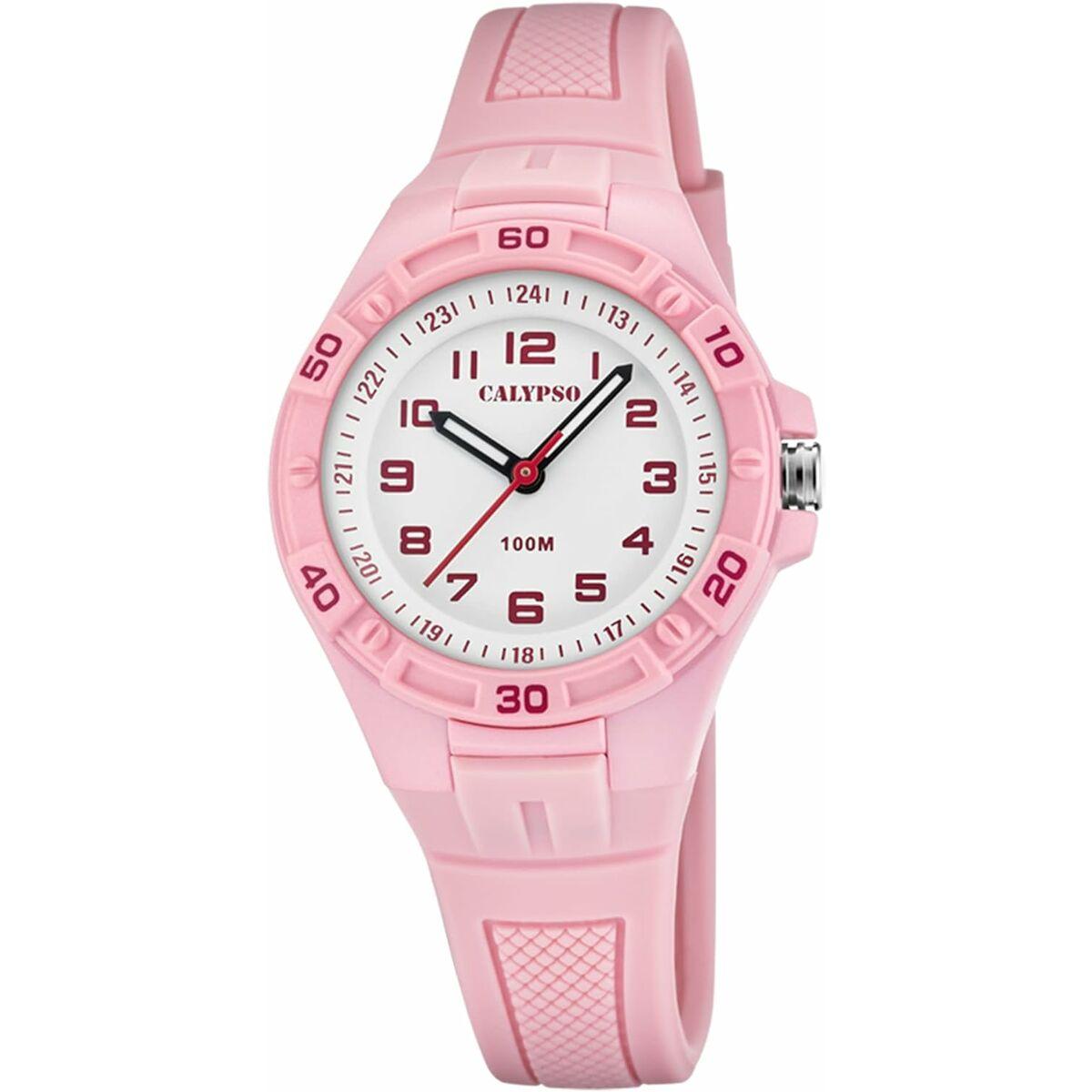 Calypso K5832/2 børneur - pink rem, Ø 34 mm billede