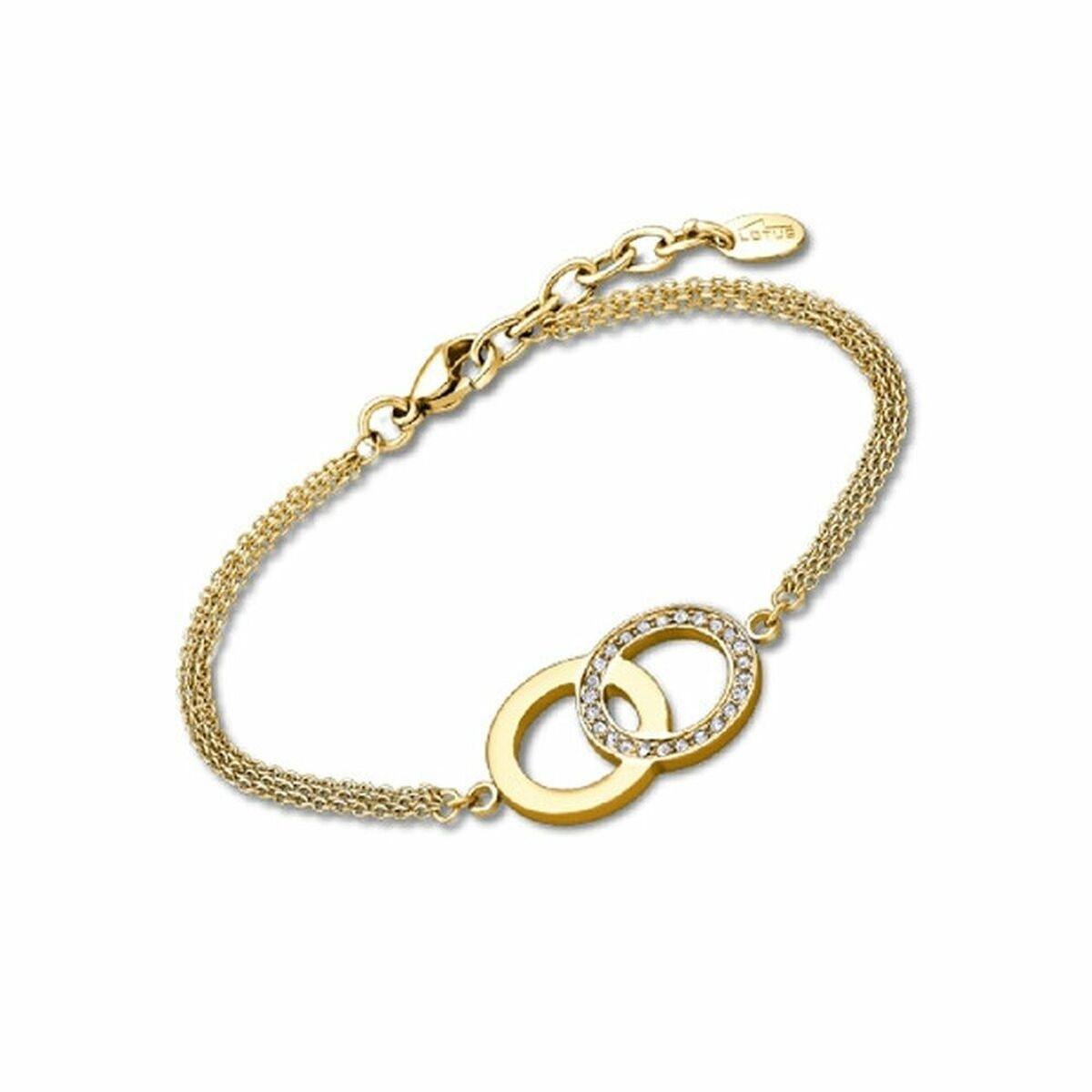 Lotus LS1913-2/3 armbånd til kvinder - guldfarvet med cirkelvedhæng billede
