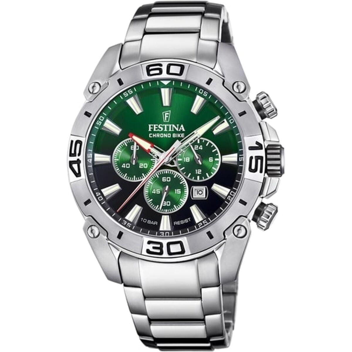 Festina F20543/3 herreur - grå/sølvfarvet armbåndsur i rustfrit stål billede