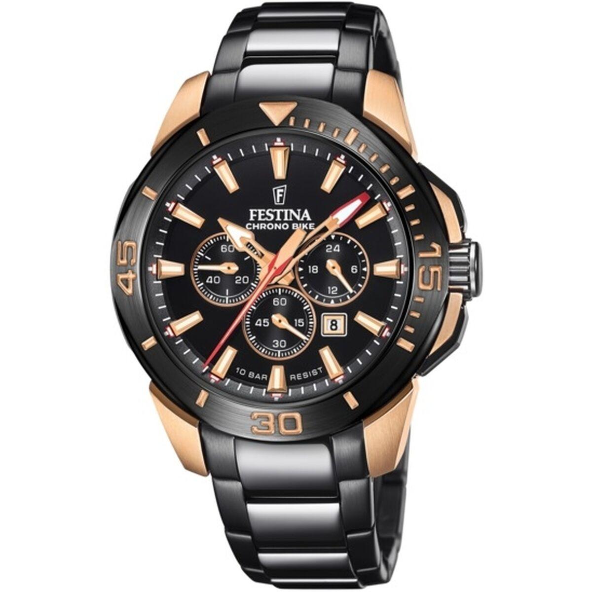 Festina Chrono Bike F20645/1 herreur - sort stål, kvarts billede