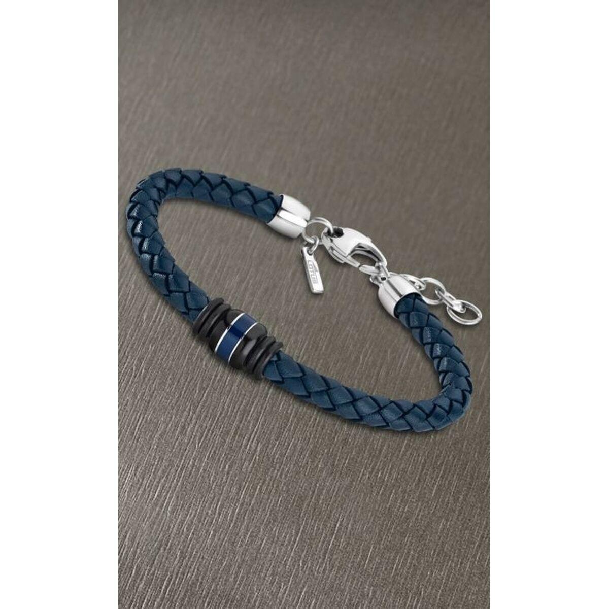 Lotus LS1814-2/1 armbånd til mænd - flettet blå billede