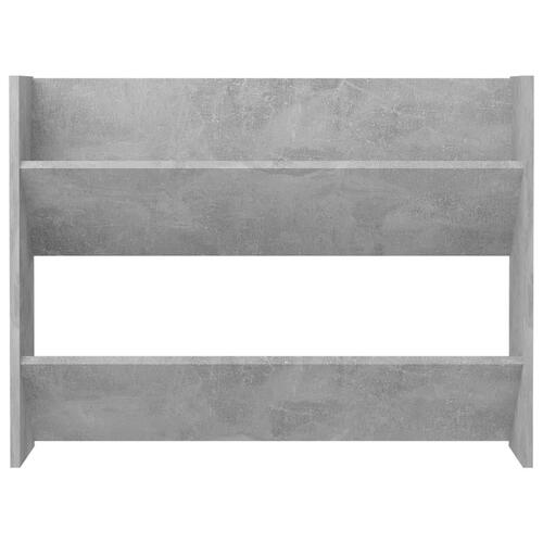 Væghængt skoskab 80x18x60 cm konstrueret træ betongrå