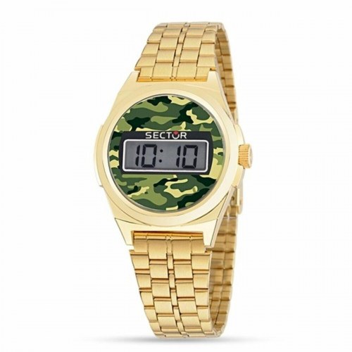 Sector Herreur R3253172004 - kvarts, grøn skive, metal lænke