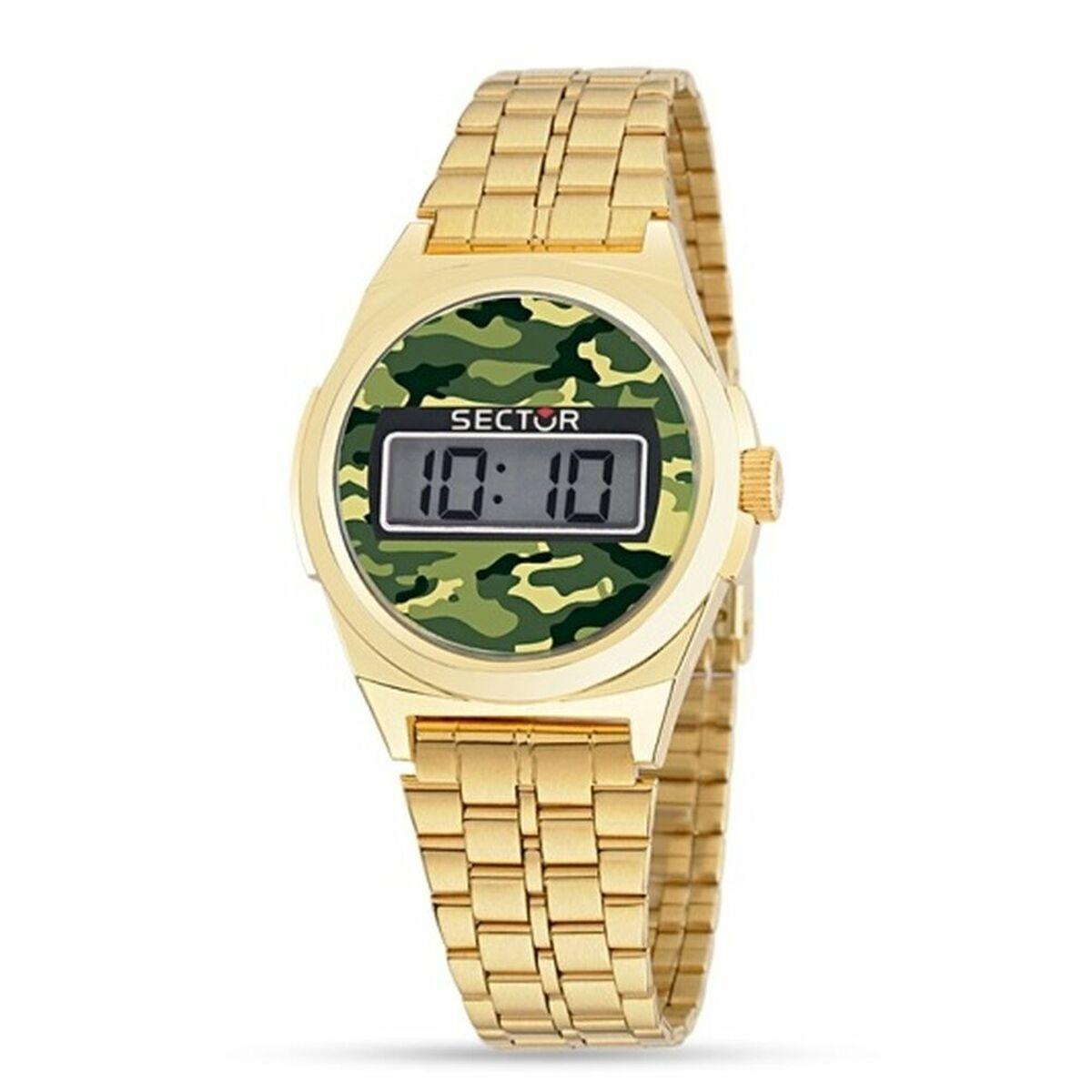 Sector Herreur R3253172004 - kvarts, grøn skive, metal lænke