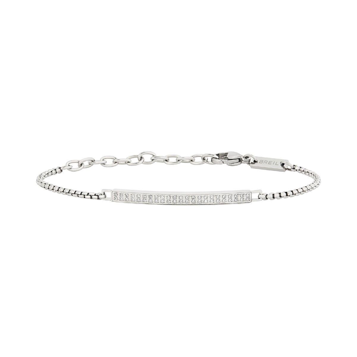 Breil armbånd til mænd TJ3361 - elegant sølvtone med sten billede