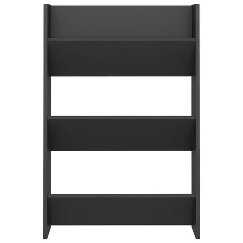 Væghængt skoskab 60x18x90 cm spånplade grå