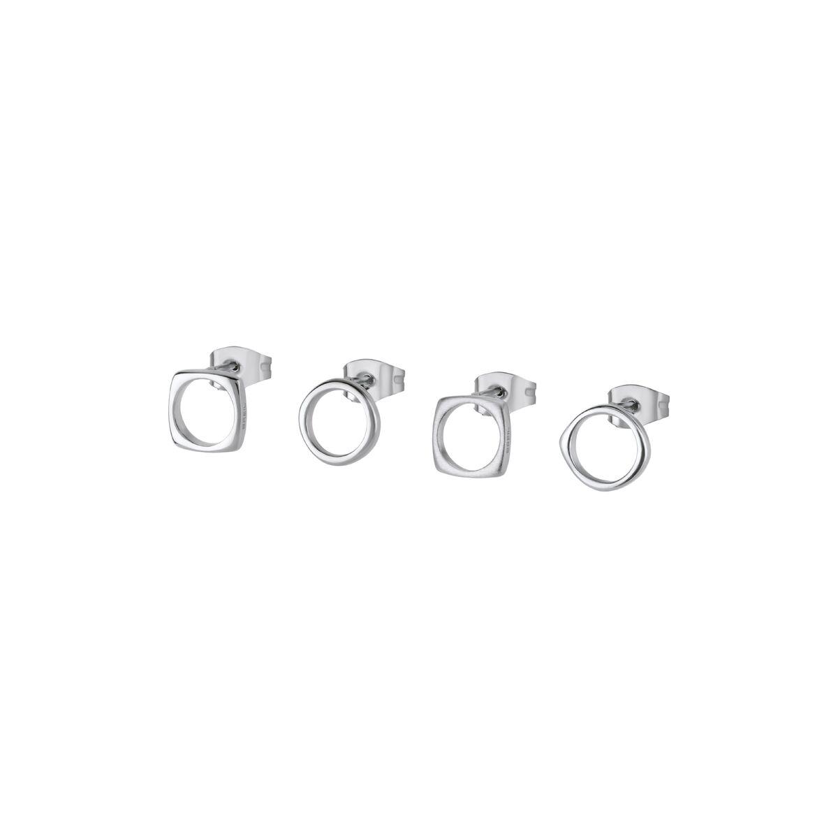 Breil Øreringe til kvinder TJ3163 - minimalistiske sølvfarvede studs billede