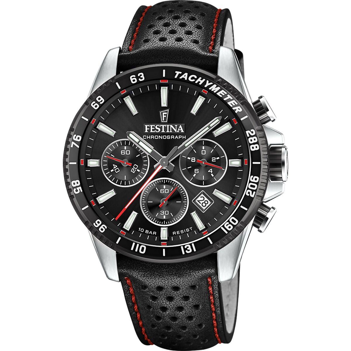 Festina F20561/4 herreur - sort kronograf 45 mm billede