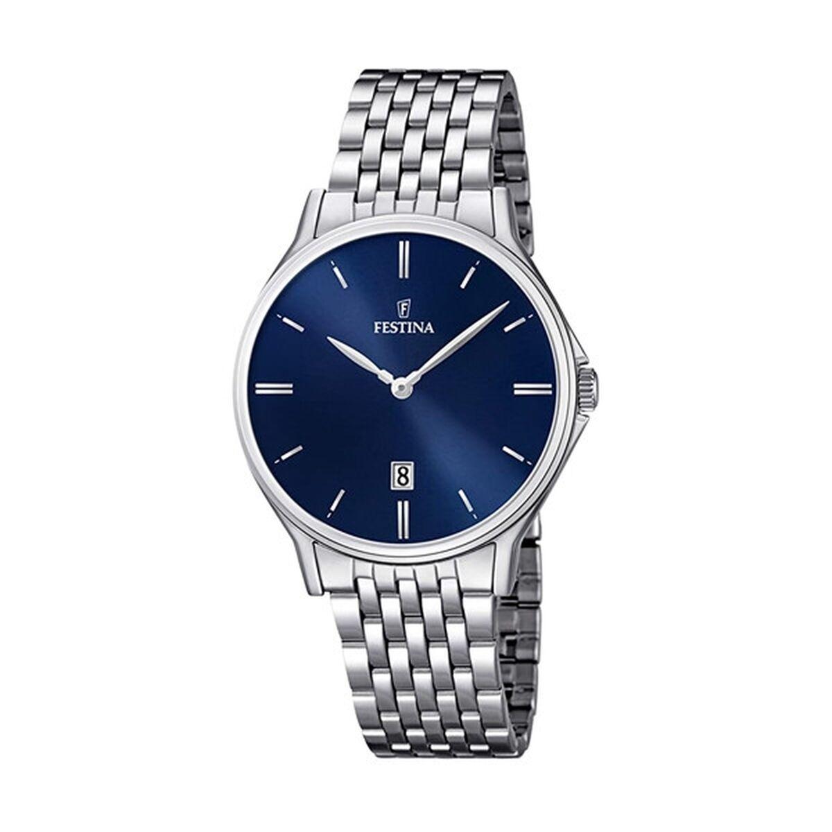 Festina F16744/3 herreur - sølvfarvet stål med blå skive billede