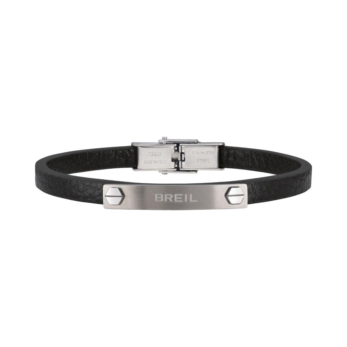 Breil armbånd til mænd - sort læder, TJ3096 billede