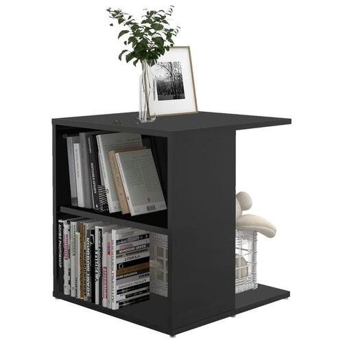 Sidebord 45x45x48 cm konstrueret træ sort