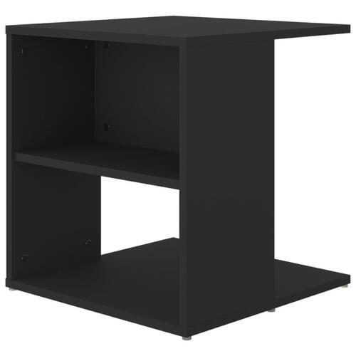 Sidebord 45x45x48 cm konstrueret træ sort