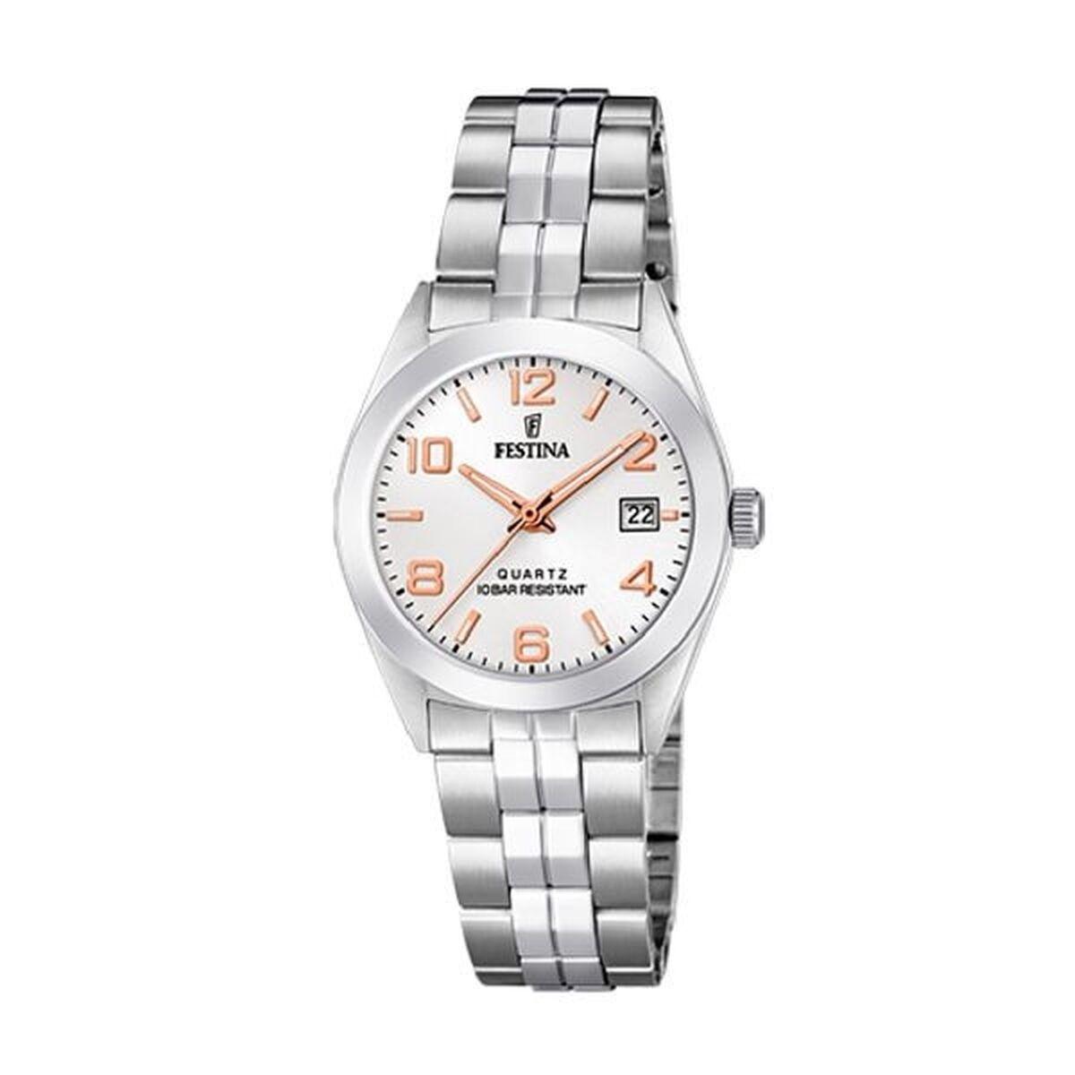 Festina F20438/4 dameur - sølvfarvet armbåndsur i rustfrit stål, kvarts, 28 mm billede