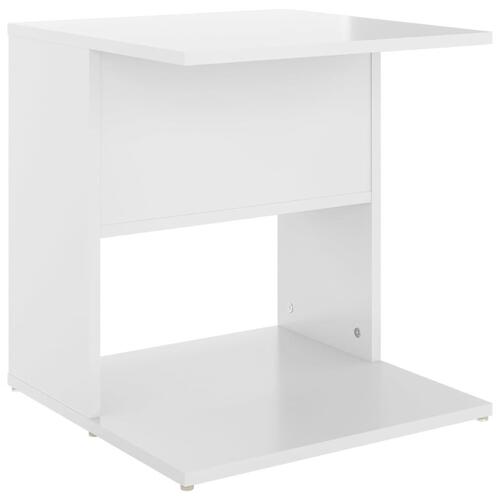 Sidebord 45x45x48 cm konstrueret træ hvid højglans