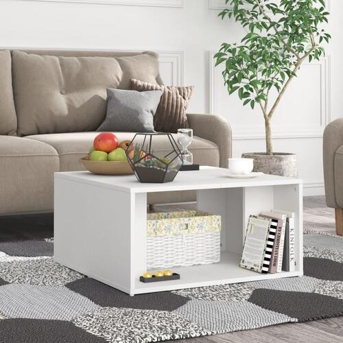 Sofabord 4 stk. 33x33x33 cm konstrueret træ hvid
