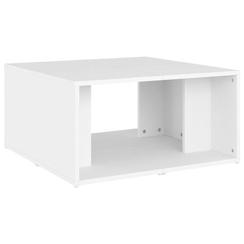 Sofabord 4 stk. 33x33x33 cm konstrueret træ hvid