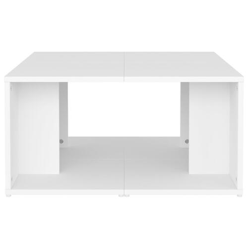 Sofabord 4 stk. 33x33x33 cm konstrueret træ hvid