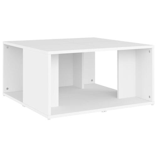 Sofabord 4 stk. 33x33x33 cm konstrueret træ hvid