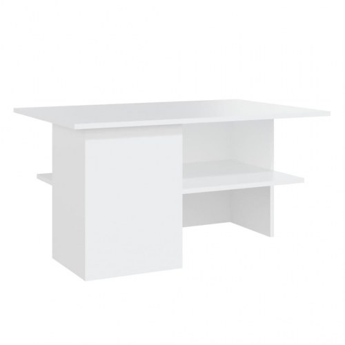 Sofabord 90x60x46,5 cm konstrueret træ hvid