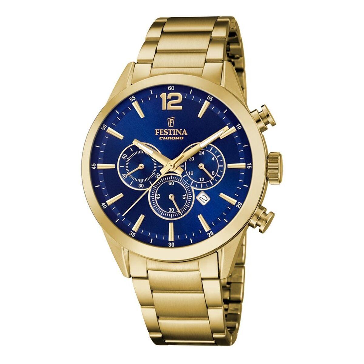 Festina F20633/2 børneur - armbåndsur i guld med blå skive billede