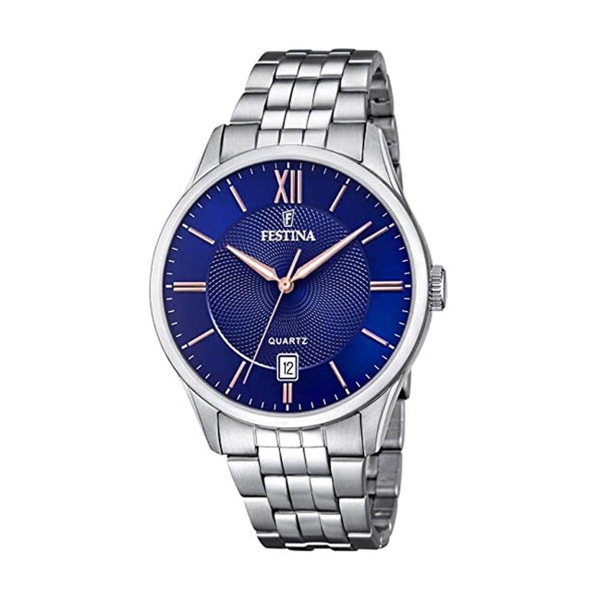 Festina F20425/5 herreur - sølvfarvet med blå skive billede