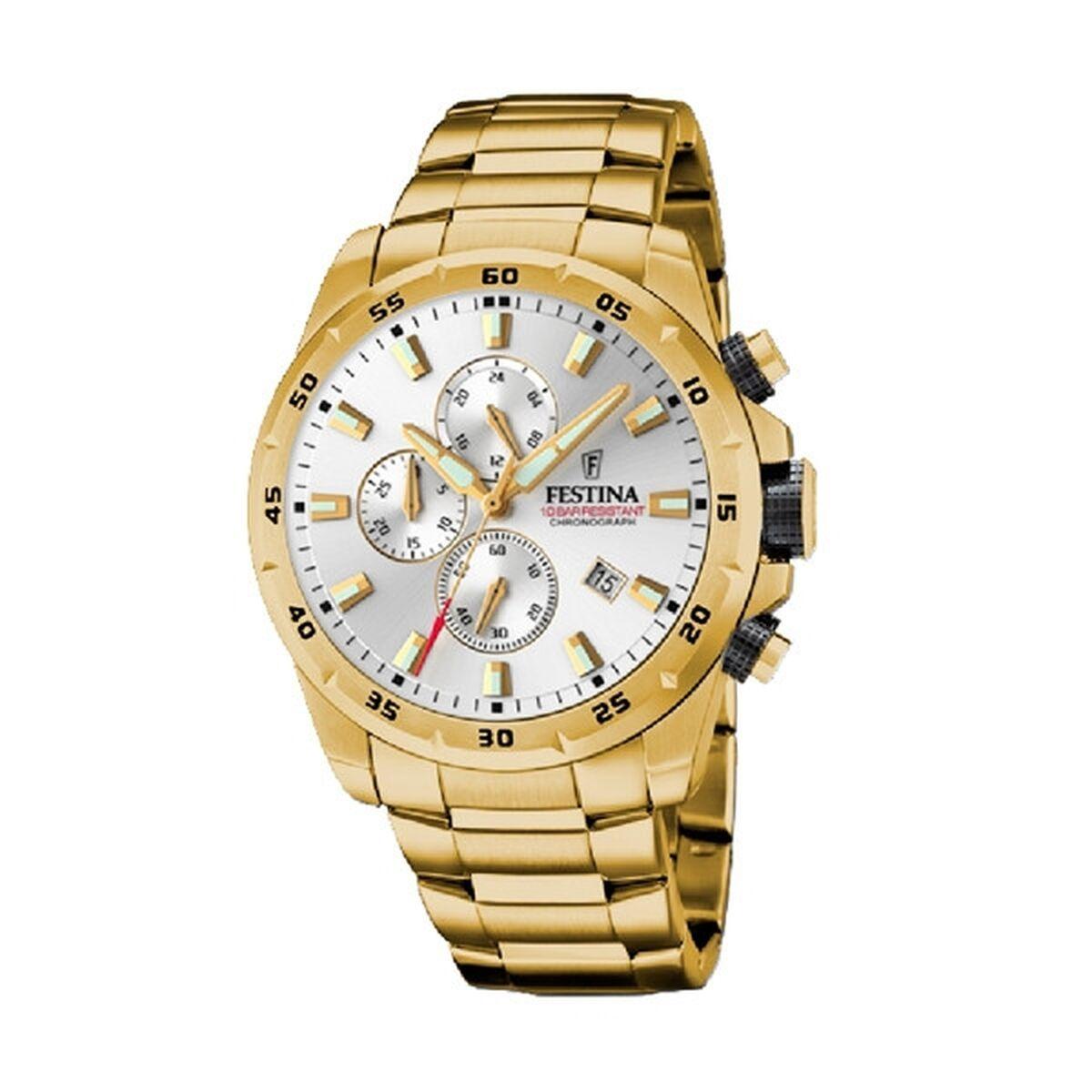 Festina F20541/1 herreur - kronograf i guldfarvet stål, 43 mm billede