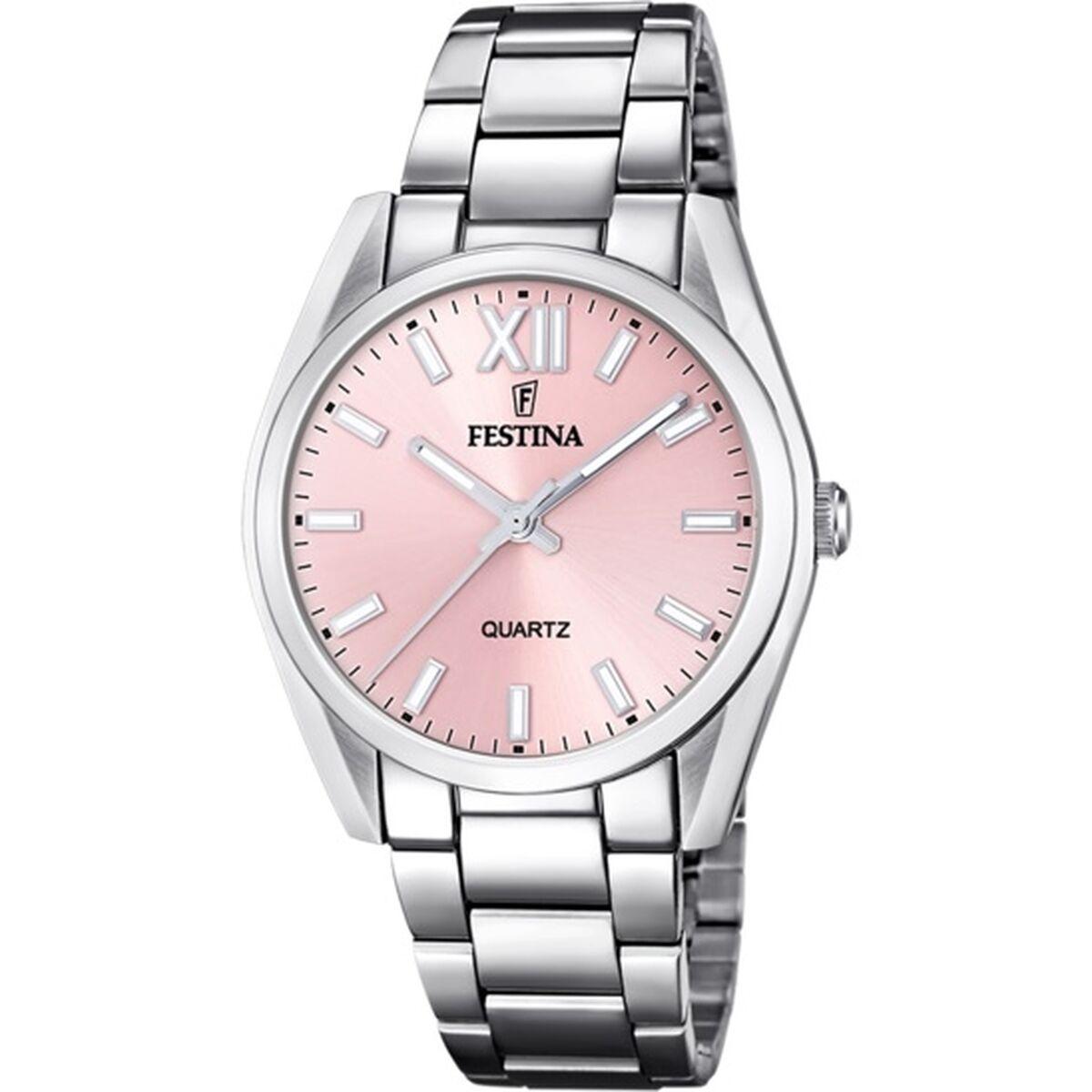 Festina F20622/2 dameur - pink skive og sølvfarvet lænke billede
