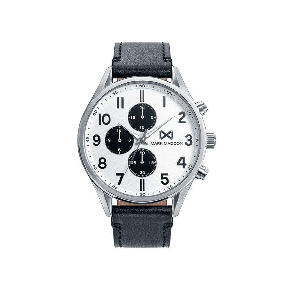 Herreur Mark Maddox HC0107-05 Ø43 mm - kronograflook, læderrem billede