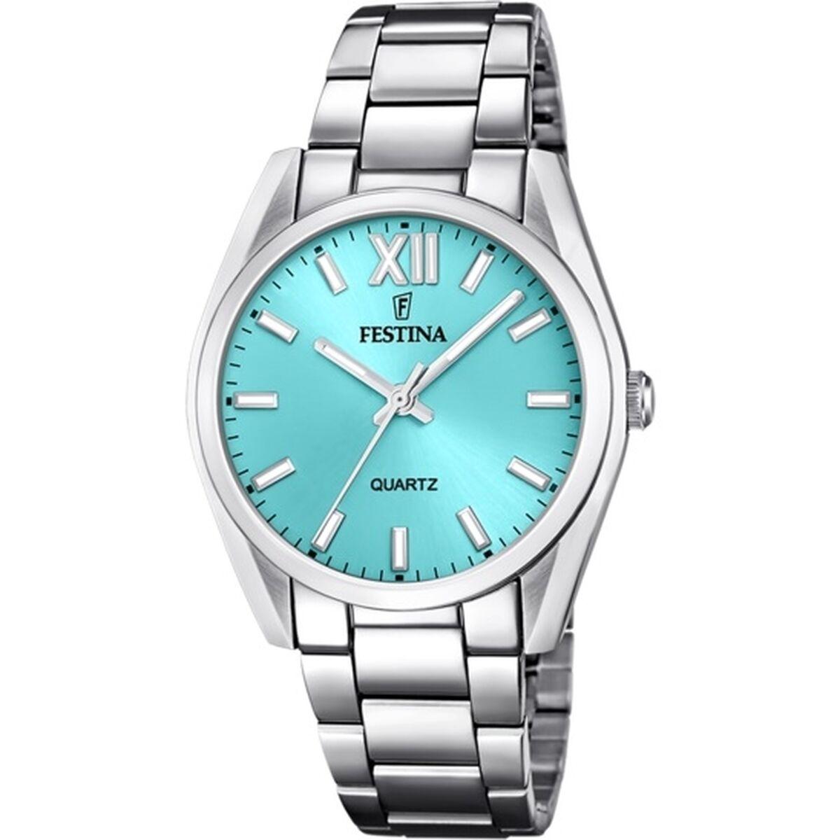 Festina F20622/D dameur - rustfrit stål, grøn skive billede