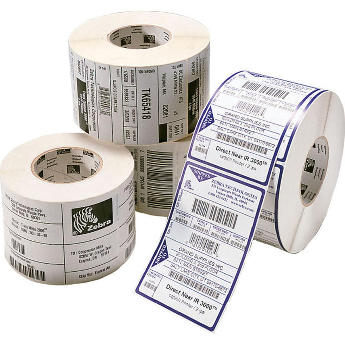 Etiketter til printer Zebra Select 2000T hvid Ø25 mm - 12 ruller billede