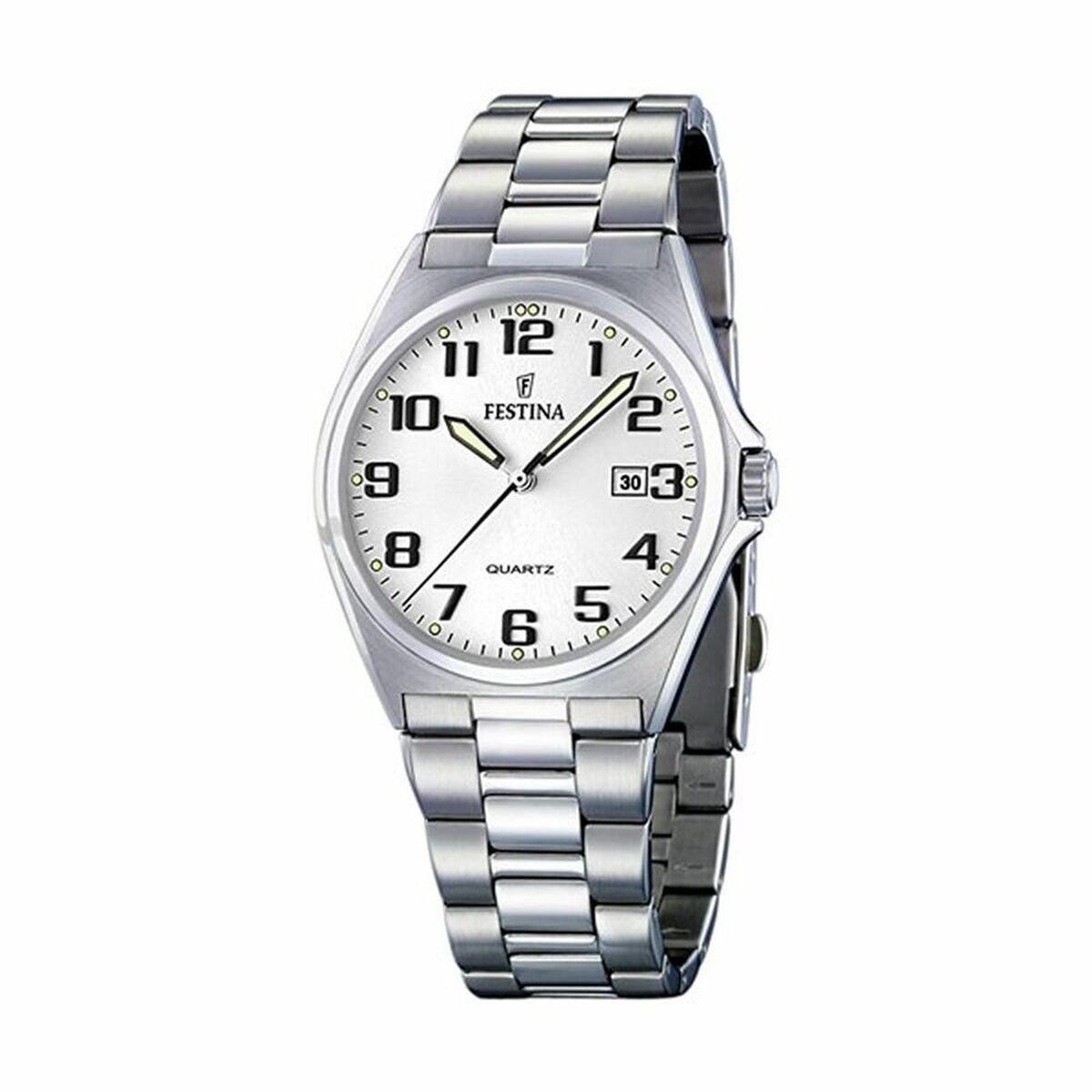 Festina F16374_9 herreur - sølvfarvet armbåndsur Ø 40 mm billede