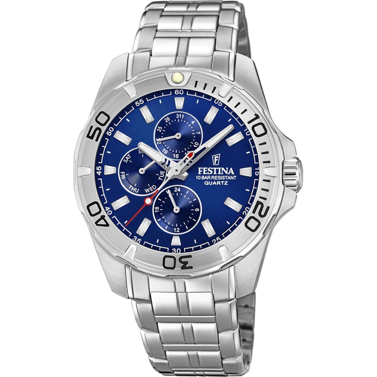 Festina F20445/2 herreur - analogt armbåndsur i stål, sølvfarvet billede
