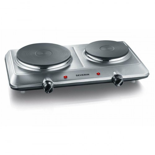Severin DK1014 dobbelt elektrisk kogeplade - 2 zoner, 2.500 W, rustfrit stål