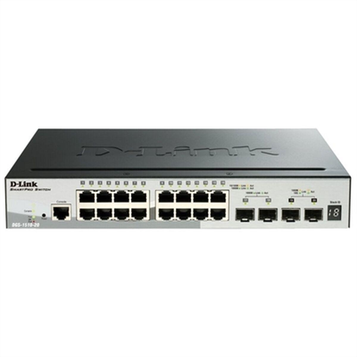 Netværksswitch D-Link DGS-1510-20/E 1U rack, 1 Gbps billede
