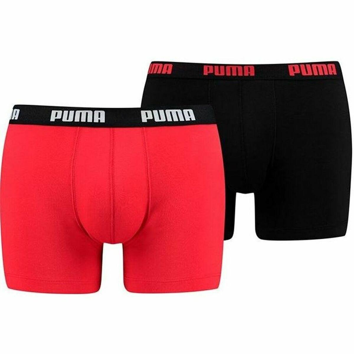 Puma boxershorts til mænd 2-pak - rød/sort (521015001)
