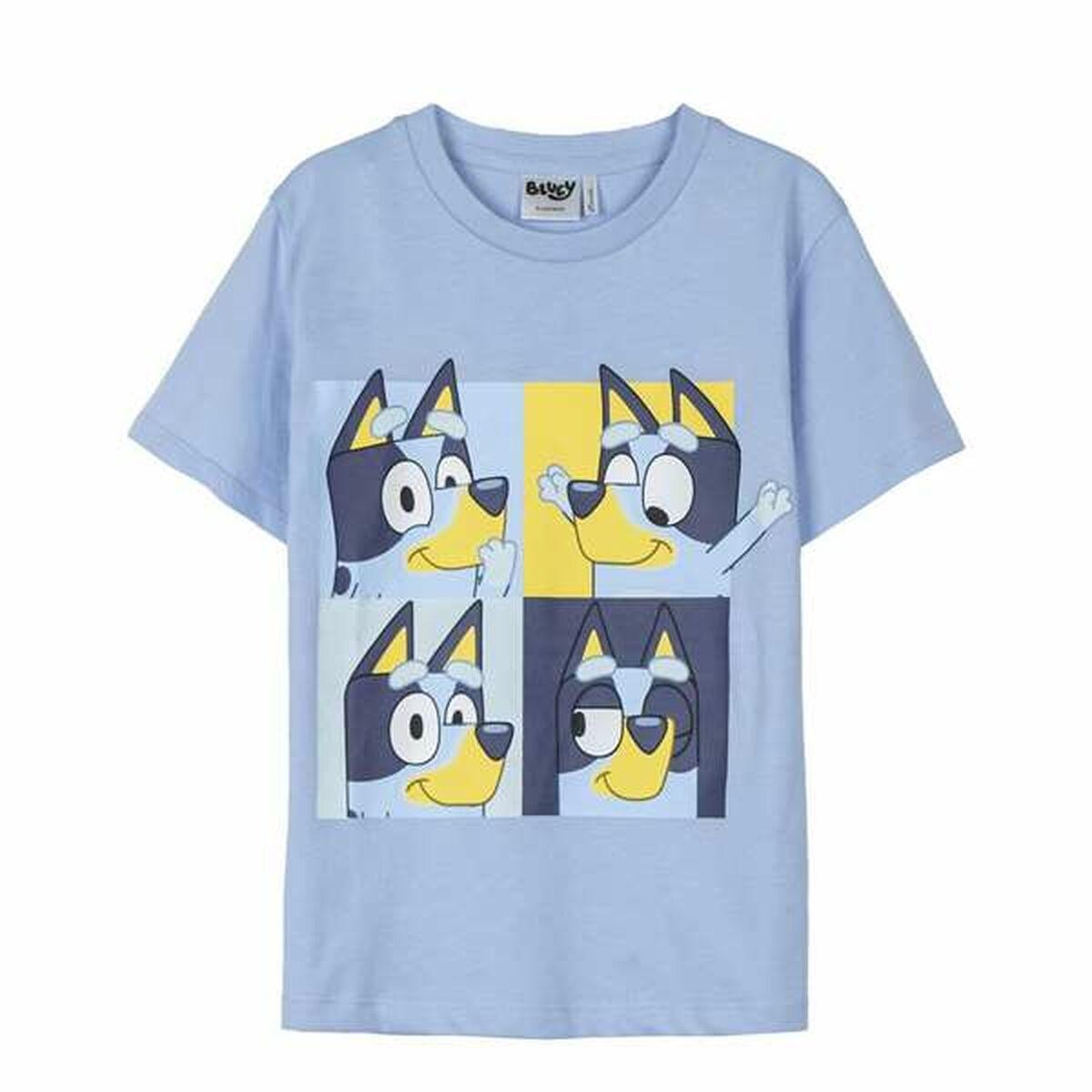 Bluey kortærmet T-shirt til børn - lyseblå, 2 år