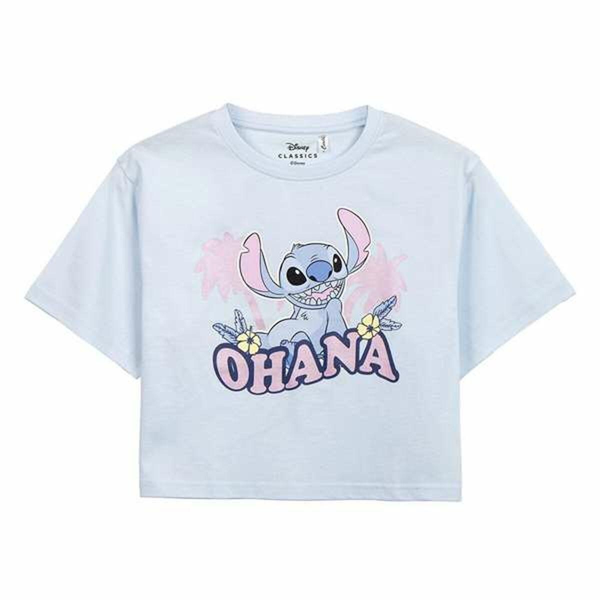 Stitch børne T-shirt, kortærmet, lyserød - L